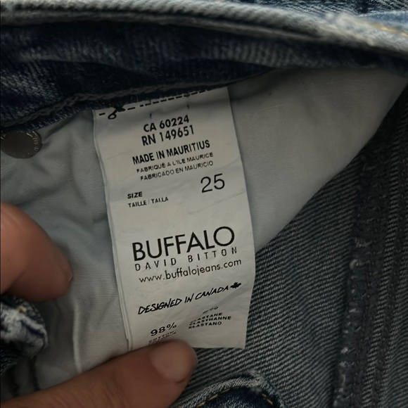 Buffalo David Bitton Straight Leg Blue Jeans with Subtle Fading - Picture 4 of 7